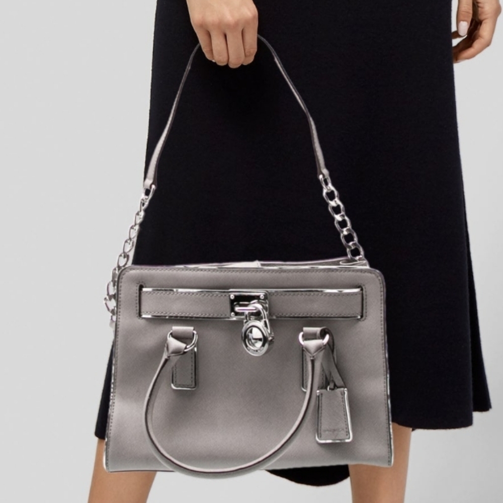 NWOT Michael Kors Shoulder Bag Silver Leather NWOT